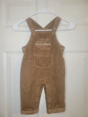 Calvin Klein Brown Corduroy Kids Overalls